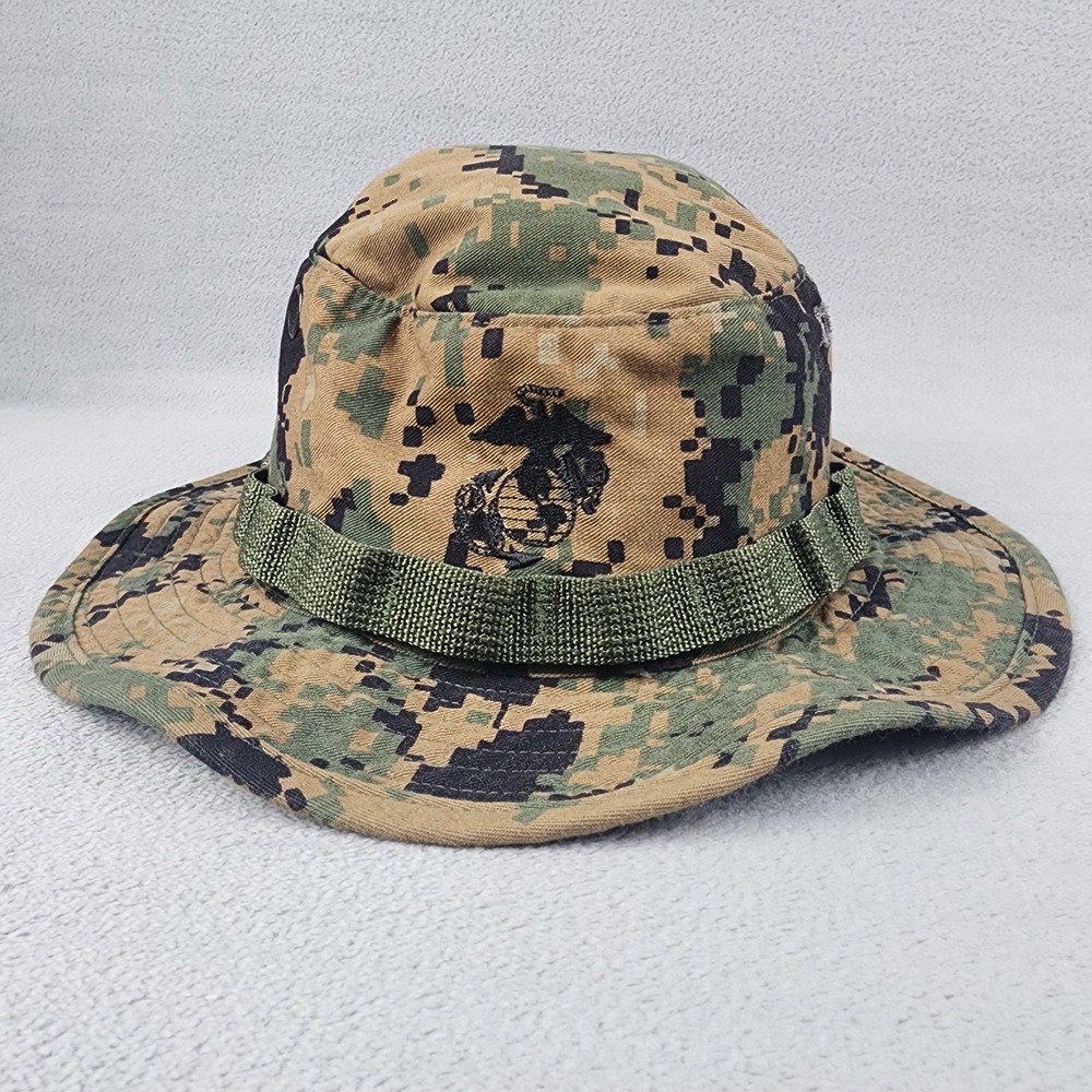 USMC Woodland MARPAT Boonie Hat Medium Sekri Industries Military Issue EGA Cover